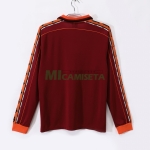 Camiseta AS Roma Primera Equipación Retro 1998/99 ML Rojo Oscuro