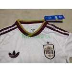 Camiseta España Segunda Equipación Mundial 2026 Blanco/Rojo Niño Kit