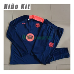Sudadera De Entrenamiento Barcelona 2025/2026 Niño Kit Azul Marino/Naranja