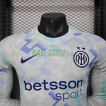 Camiseta Inter de Milan Segunda Equipación 2025/2026 ML Blanco (EDICIÓN JUGADOR)