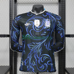 Camiseta Argentina Segunda Equipación Mundial 2026 ML Negro/Azul con FIFA2022 (EDICIÓN JUGADOR)