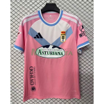 Camiseta Real Oviedo Segunda Equipación 2026/2027 Rosa con Parche La Liga