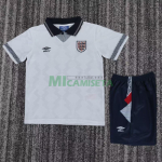 Camiseta Inglaterra Primera Equipación Retro 1990 Blanco Niño Kit