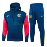 Chandal Barcelona 2024/2025 Con Capucha Azul Marino/Rojo/Amarillo