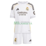Camiseta MBAPPÉ 10 Real Madrid Primera Equipación 2025/2026 Blanco Niño Kit