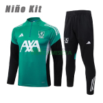 Sudadera De Entrenamiento Liverpool 2025/2026 Niño Kit Verde/Negro