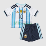 Camiseta Messi 10 Argentina Primera Equipación 2026 Azul/Blanco Niño Kit