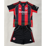 Camiseta Eintracht Fráncfort Primera Equipación 2025/2026 Rojo/Negro Niño Kit