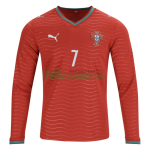 Camiseta Ronaldo 7 Portugal Primera Equipación 2026 ML Rojo