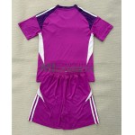 Camiseta de Portero Leeds United 2025/2026 Morado Niño Kit