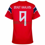 Camiseta BRAUT HAALAND 9 Noruega Primera Equipación Mundial 2026 Rojo/Azul