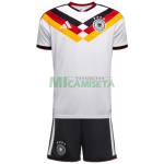 Camiseta Alemania Primera Equipación Mundial 2026 Blanco Niño Kit
