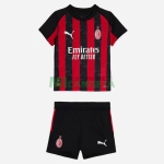 Camiseta AC Milan Primera Equipación 2025/2026 Rojo/Negro Niño Kit