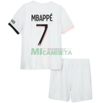 Camiseta Mbappé 7 PSG Segunda Equipación 2021/2022 Niño Kit