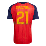 Camiseta Oyarzabal 21 España Primera Equipación 2026 Rojo/Azul