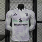 Camiseta Manchester United Segunda Equipación 2025/2026 ML Blanco (EDICIÓN JUGADOR)