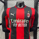Camiseta AC Milan Primera Equipación 2026/2027 ML Rojo/Negro (EDICIÓN JUGADOR)