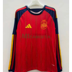 Camiseta España Primera Equipación Mundial 2026 ML Rojo/Azul 2 Estrellas