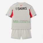Camiseta Benfica Segunda Equipación 2025/2026 Gris Niño Kit