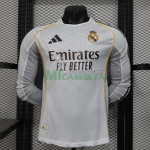 Camiseta Real Madrid Primera Equipación 2025/2026 ML Blanco (EDICIÓN JUGADOR)