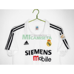 Camiseta Real Madrid Primera Equipación Retro 2002/03 Blanco con Publicitario