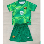 Camiseta de Portero Barcelona Primera Equipación 2026/2027 Verde Niño Kit