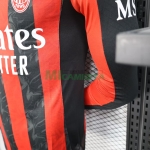Camiseta AC Milan Primera Equipación 2025/2026 ML Rojo/Negro (EDICIÓN JUGADOR)