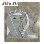 Sudadera De Entrenamiento Real Madrid 2025/2026 Niño Kit Gris