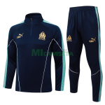 Sudadera De Entrenamiento Olympique Marsella 2025/2026 Kit Azul Marino/Turquesa