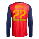 Camiseta Cubarsí 22 España 2026 Primera Equipación Mundial ML Rojo/Azul