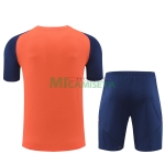 Camiseta de Entrenamiento Manchester United 2024/2025 Niño Kit Naranja/Azul Oscuro