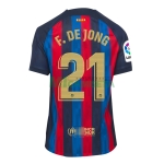 Camiseta F. De Jong 21 Barcelona Primera Equipación  2022/2023