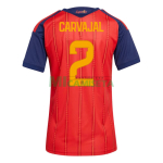 Camiseta Carvajal 2 España Primera Equipación 2026 Rojo/Azul Mujer