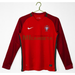 Camiseta Portugal Primera Equipación Retro 2016 ML Rojo