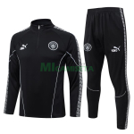 Sudadera De Entrenamiento Manchester City 2025/2026 Kit Negro con Estampado en Manga