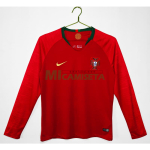 Camiseta Portugal Primera Equipación Retro 2018 ML Rojo