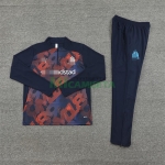 Sudadera de Entrenamiento Olympique Marsella 2024/2025 Kit Azul Marino/Naranja