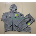 Chandal Barcelona 2024/2025 Con Capucha Gris Oscuro