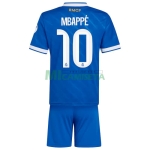 Camiseta MBAPPÉ 10 Real Madrid Tercera Equipación 2025/2026 Azul Niño Kit