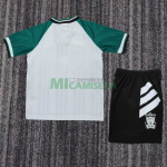 Camiseta Liverpool Segunda Equipación Retro 1993/95 Blanco/Verde Niño Kit