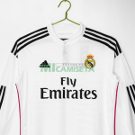 Camiseta Real Madrid Primera Equipación Retro 2014/15 ML Blanco