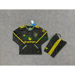 Camiseta Manchester United Tercera Equipación 2025/2026 ML Negro Niño Kit
