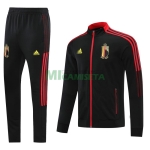 Chaqueta Bélgica 2021/2022 Cuello Alto Negro/Rojo