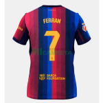 Camiseta FERRAN 7 Barcelona Primera Equipación 2026/2027 Rojo/Azul con Parche La Liga
