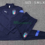 Chaqueta Italia 2022 Cuello Medio Azul Oscuro