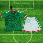 Camiseta México 2026 Verde/Rojo Niño Kit