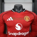 Camiseta Manchester United Primera Equipación 2025/2026 ML Rojo (EDICIÓN JUGADOR)