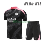 Camiseta de Entrenamiento PSG Negro/Rosa 2024/2025 Niño Kit