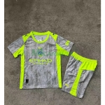 Camiseta Manchester City Tercera Equipación 2025/2026 Gris/Verde Neón Niño Kit