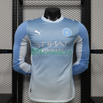 Camiseta Manchester City Primera Equipación 2026/2027 ML Azul/Blanco (EDICIÓN JUGADOR)